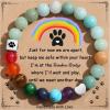 TONY & SANDY Dog Memorial Gifts, Pet Sympathy Rainbow Bridge Pet Memorial Bracelet for Men Women Girls Who Loss of Beloved Dog Cat(Amazonite)