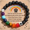 TONY & SANDY Dog Memorial Gifts, Pet Sympathy Rainbow Bridge Pet Memorial Bracelet for Men Women Girls Who Loss of Beloved Dog Cat(Black Onyx)