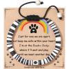 TONY & SANDY Dog Memorial Gifts, Pet Sympathy Rainbow Bridge Pet Memorial Bracelet for Men Women Girls Who Loss of Beloved Dog Cat(Black White)