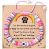TONY & SANDY Dog Memorial Gifts, Pet Sympathy Rainbow Bridge Pet Memorial Bracelet for Men Women Girls Who Loss of Beloved Dog Cat(Colorful)