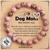 TONY & SANDY Dog Mom Bracelets – Unique Gifts for Women – Birthday, Mothers Day, Christmas – Small Gifts for New Puppy Owners – Fur Mama Presents(Rhodonite)
