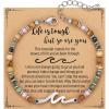 TONY & SANDY Friend Gifts for Women, Unique Valentine’s Day Gifts for Her, Sister Gifts from Sister, Wave Bracelet, Christmas Birthday Gifts for Women, Bestie Friendship Bracelets(Life is tough  But so are you)