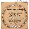 TONY & SANDY Friend Gifts for Women, Unique Valentine’s Day Gifts for Her, Sister Gifts from Sister, Wave Bracelet, Christmas Birthday Gifts for Women, Bestie Friendship Bracelets(Happy 30th)