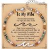 TONY & SANDY Friend Gifts for Women, Unique Valentine’s Day Gifts for Her, Sister Gifts from Sister, Wave Bracelet, Christmas Birthday Gifts for Women, Bestie Friendship Bracelets(Wife)