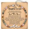 TONY & SANDY Friend Gifts for Women, Unique Valentine’s Day Gifts for Her, Sister Gifts from Sister, Wave Bracelet, Christmas Birthday Gifts for Women, Bestie Friendship Bracelets(Daughter in Law)