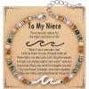 TONY & SANDY Friend Gifts for Women, Unique Valentine’s Day Gifts for Her, Sister Gifts from Sister, Wave Bracelet, Christmas Birthday Gifts for Women, Bestie Friendship Bracelets(Niece)