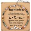 TONY & SANDY Friend Gifts for Women, Unique Valentine’s Day Gifts for Her, Sister Gifts from Sister, Wave Bracelet, Christmas Birthday Gifts for Women, Bestie Friendship Bracelets(Happy Birthday)