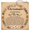 TONY & SANDY Friend Gifts for Women, Unique Valentine’s Day Gifts for Her, Sister Gifts from Sister, Wave Bracelet, Christmas Birthday Gifts for Women, Bestie Friendship Bracelets(Granddaughter)