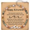 TONY & SANDY Friend Gifts for Women, Unique Valentine’s Day Gifts for Her, Sister Gifts from Sister, Wave Bracelet, Christmas Birthday Gifts for Women, Bestie Friendship Bracelets(Retirement)