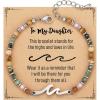 TONY & SANDY Friend Gifts for Women, Unique Valentine’s Day Gifts for Her, Sister Gifts from Sister, Wave Bracelet, Christmas Birthday Gifts for Women, Bestie Friendship Bracelets(Daughter)