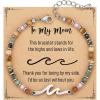TONY & SANDY Friend Gifts for Women, Unique Valentine’s Day Gifts for Her, Sister Gifts from Sister, Wave Bracelet, Christmas Birthday Gifts for Women, Bestie Friendship Bracelets(Mom)