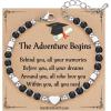TONY & SANDY Graduation Gifts for Her, Graduation Bracelets for Women Girls Middle High School College Graduates(Black Onyx)