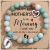 TONY & SANDY New Mom Christmas Gifts, Bead Bracelets for First Time Mom Gifts on Mother’s Day, Birthday, Stocking Stuffers(First Mother’s Day – Amazonite)