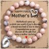 TONY & SANDY New Mom Christmas Gifts, Bead Bracelets for First Time Mom Gifts on Mother’s Day, Birthday, Stocking Stuffers(First Mother’s Day – Pink Zebra Jasper)