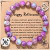 TONY & SANDY Retirement Gifts for Women Compass Bracelet Coworkers Farewell Leaving Goodbye Moving Going Away Gifts for Coworkers Women Friends Teacher Employee(Retirement – Imperical Jasper)