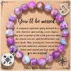 TONY & SANDY Retirement Gifts for Women Compass Bracelet Coworkers Farewell Leaving Goodbye Moving Going Away Gifts for Coworkers Women Friends Teacher Employee(You’ll be missed – Imperical Jasper)