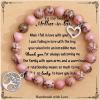 TONY & SANDY Unique Christmas Stocking Stuffers for Women, Mom, Daughter, Wife, Friends, Sister, Aunt – Beaded Bracelets Women Teen Girls Gifts Jewelry on Birthday Graduation Easter(Mother in law)