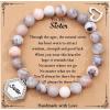 TONY & SANDY Unique Christmas Stocking Stuffers for Women, Mom, Daughter, Wife, Friends, Sister, Aunt – Beaded Bracelets Women Teen Girls Gifts Jewelry on Birthday Graduation Easter(Sister)