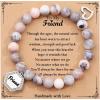 TONY & SANDY Unique Christmas Stocking Stuffers for Women, Mom, Daughter, Wife, Friends, Sister, Aunt – Beaded Bracelets Women Teen Girls Gifts Jewelry on Birthday Graduation Easter(A – Friend)