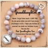 TONY & SANDY Unique Christmas Stocking Stuffers for Women, Mom, Daughter, Wife, Friends, Sister, Aunt – Beaded Bracelets Women Teen Girls Gifts Jewelry on Birthday Graduation Easter(Granddaughter)