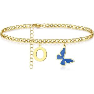 Initial Ankle Bracelets for Women – Anklet for Women – Unique Summer Beach Jewelry Waterproof Non Tarnish Foot Chain Anklet Bracelets Small Gifts for Women Birthday Mothers Day Mom Daughter Wife Her