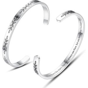 TONY & SANDY Cuff Bracelets for Women Teen Girls Best Friend Sister Mom Daughter Granddaughter Easter Birthday Mother’s Day Christmas Stocking Stuffers for Teen Girls Women Jewelry(0 – Friend Gifts – Good friends are like stars…you know they’re always there)