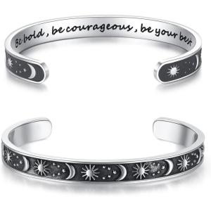 TONY & SANDY High School Graduation Gifts for Her College Class of 2024 Inspirational Bracelet Middle Senior 5th 8th Grade Motivational Jewelry Be Bold Be Courageous Be Your Best