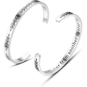 TONY & SANDY Sister Bracelet Friendship Gifts for Women Friends Birthday Graduation Gifts for Unbiological Soul Sister Women BFF Bestie Sister from Another Mister Best Friend Bracelet