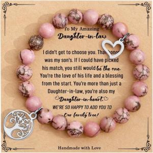 TONY & SANDY Unique Christmas Stocking Stuffers for Women, Mom, Daughter, Wife, Friends, Sister, Aunt – Beaded Bracelets Women Teen Girls Gifts Jewelry on Birthday Graduation Easter(Daughter in Law)