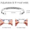 TONY & SANDY Inspirational Bracelets for Women Teen Girls Personalized Gifts for Daughter Granddaughter Mom Sister Friends Stainless Steel Engraved Cuff Birthday Easter Christmas(A – Friend Gifts – We’ll be friends until we are old and senile then will be new best friends)