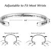 TONY & SANDY Inspirational Bracelets for Women Teen Girls Personalized Gifts for Daughter Granddaughter Mom Sister Friends Stainless Steel Engraved Cuff Birthday Easter Christmas(A – Sometimes you forget you re awesome so this is your reminder)
