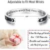TONY & SANDY Inspirational Bracelets for Women Teen Girls Personalized Gifts for Daughter Granddaughter Mom Sister Friends Stainless Steel Engraved Cuff Birthday Easter Christmas(A – Sun & Moon – Remember who the f you are bracelet)