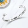 TONY & SANDY Inspirational Bracelets for Women Teen Girls Personalized Gifts for Daughter Granddaughter Mom Sister Friends Stainless Steel Engraved Cuff Birthday Easter Christmas(A – Christian Gifts – Give God your weakness and he’ll give you his strength)
