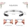 TONY & SANDY Inspirational Bracelets for Women Teen Girls Personalized Gifts for Daughter Granddaughter Mom Sister Friends Stainless Steel Engraved Cuff Birthday Easter Christmas(A – Friends Gifts – Sun Moon – Best f@cking Bitches)