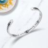 TONY & SANDY Inspirational Bracelets for Women Teen Girls Personalized Gifts for Daughter Granddaughter Mom Sister Friends Stainless Steel Engraved Cuff Birthday Easter Christmas(A – Friends Gifts – Friends are the family we choose)