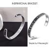 TONY & SANDY Inspirational Bracelets for Women Teen Girls Personalized Gifts for Daughter Granddaughter Mom Sister Friends Stainless Steel Engraved Cuff Birthday Easter Christmas(A – Sun & Moon – You are my sunshine my only sunshine you make me happy when skies..)