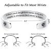 TONY & SANDY Inspirational Bracelets for Women Teen Girls Personalized Gifts for Daughter Granddaughter Mom Sister Friends Stainless Steel Engraved Cuff Birthday Easter Christmas(A – Mom Daughter Gifts – Mothers and daughters never truly part maybe in distance but never in heart)