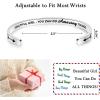 TONY & SANDY Inspirational Bracelets for Women Teen Girls Personalized Gifts for Daughter Granddaughter Mom Sister Friends Stainless Steel Engraved Cuff Birthday Easter Christmas(0 – Beautiful girl  you can do amazing things)