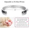 TONY & SANDY Inspirational Bracelets for Women Teen Girls Personalized Gifts for Daughter Granddaughter Mom Sister Friends Stainless Steel Engraved Cuff Birthday Easter Christmas(A – Granddaughter Gifts – Sun & Moon – Never forget that I love you…)