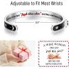 TONY & SANDY Inspirational Bracelets for Women Teen Girls Personalized Gifts for Daughter Granddaughter Mom Sister Friends Stainless Steel Engraved Cuff Birthday Easter Christmas(A – Sun & Moon – A wise woman once said…)