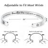 TONY & SANDY Inspirational Bracelets for Women Teen Girls Personalized Gifts for Daughter Granddaughter Mom Sister Friends Stainless Steel Engraved Cuff Birthday Easter Christmas(A – Keep shining beautiful one the world needs your light)