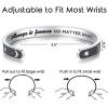 TONY & SANDY Inspirational Bracelets for Women Teen Girls Personalized Gifts for Daughter Granddaughter Mom Sister Friends Stainless Steel Engraved Cuff Birthday Easter Christmas(A – Sun & Moon – Always and forever no matter what)