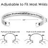 TONY & SANDY Inspirational Bracelets for Women Teen Girls Personalized Gifts for Daughter Granddaughter Mom Sister Friends Stainless Steel Engraved Cuff Birthday Easter Christmas(A – Christian Gifts – Give God your weakness and he’ll give you his strength)