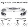 TONY & SANDY Inspirational Bracelets for Women Teen Girls Personalized Gifts for Daughter Granddaughter Mom Sister Friends Stainless Steel Engraved Cuff Birthday Easter Christmas(A – Sister Gifts – Sun & Moon – Not sisters by blood but sisters by heart)