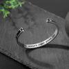 TONY & SANDY Inspirational Bracelets for Women Teen Girls Personalized Gifts for Daughter Granddaughter Mom Sister Friends Stainless Steel Engraved Cuff Birthday Easter Christmas(A – Sun & Moon – She doesn’t fight alone)