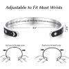 TONY & SANDY Inspirational Bracelets for Women Teen Girls Personalized Gifts for Daughter Granddaughter Mom Sister Friends Stainless Steel Engraved Cuff Birthday Easter Christmas(A – Sister Gifts – Sun & Moon – A sister is god’s way of making sure we never walk alone)