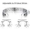 TONY & SANDY Inspirational Bracelets for Women Teen Girls Personalized Gifts for Daughter Granddaughter Mom Sister Friends Stainless Steel Engraved Cuff Birthday Easter Christmas(A – You are my sunshine my only sunshine you make me happy when skies are grey)