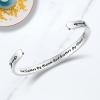 TONY & SANDY Inspirational Bracelets for Women Teen Girls Personalized Gifts for Daughter Granddaughter Mom Sister Friends Stainless Steel Engraved Cuff Birthday Easter Christmas(A – Sister Gift – Not sisters by blood but sisters by heart)