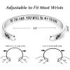 TONY & SANDY Inspirational Bracelets for Women Teen Girls Personalized Gifts for Daughter Granddaughter Mom Sister Friends Stainless Steel Engraved Cuff Birthday Easter Christmas(A – Friends Gifts- To the end you will be my friend)