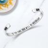 TONY & SANDY Inspirational Bracelets for Women Teen Girls Personalized Gifts for Daughter Granddaughter Mom Sister Friends Stainless Steel Engraved Cuff Birthday Easter Christmas(A – Friends Gifts- To the end you will be my friend)